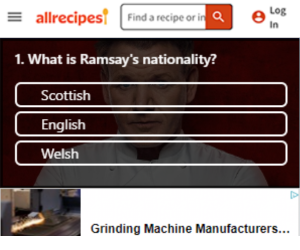 Gordon Ramsay Quiz